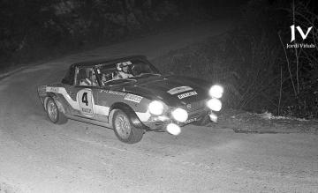 Sergio Barbasio-Luigi Macaluso (Fiat Abarth 124 Rally). Rally Costa Brava 1973 (Foto: Jordi Viñals)